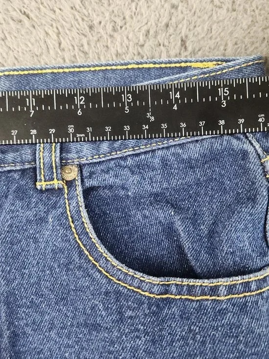 Y2K Bootcut Jeans Womens 30x30 High Waist Slim Thigh Fit Star Accents NO Stretch - Picture 3 of 10